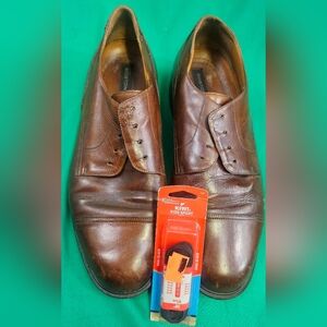 Bostonian‎ Luxe Dress Shoes Mens 12W Cap Toe Brown Oxford Italian Leather 24853